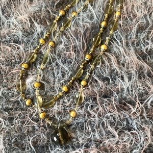 Quartz and freshwater pearl necklace